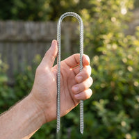 Galvanized J-Shaped & U-Shaped Ground Anchors, Threaded Tent Stakes for Lawn & Landscape Fabric, Construction Nails