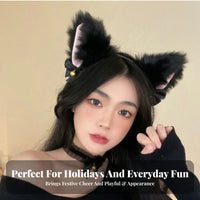 2 Pieces soft headpieces feline headpiece and jingle Collar Set Cute Design Costume Accessory Anime & design Hair Decoration universal size for Cosplayers, Party-Goers, Halloween, this seted Parties, Photo Shoots, Stage Performances