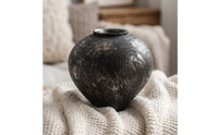 Resin Vase Aged Flower Vase Textured Vessel for Simplifiers, Entryway