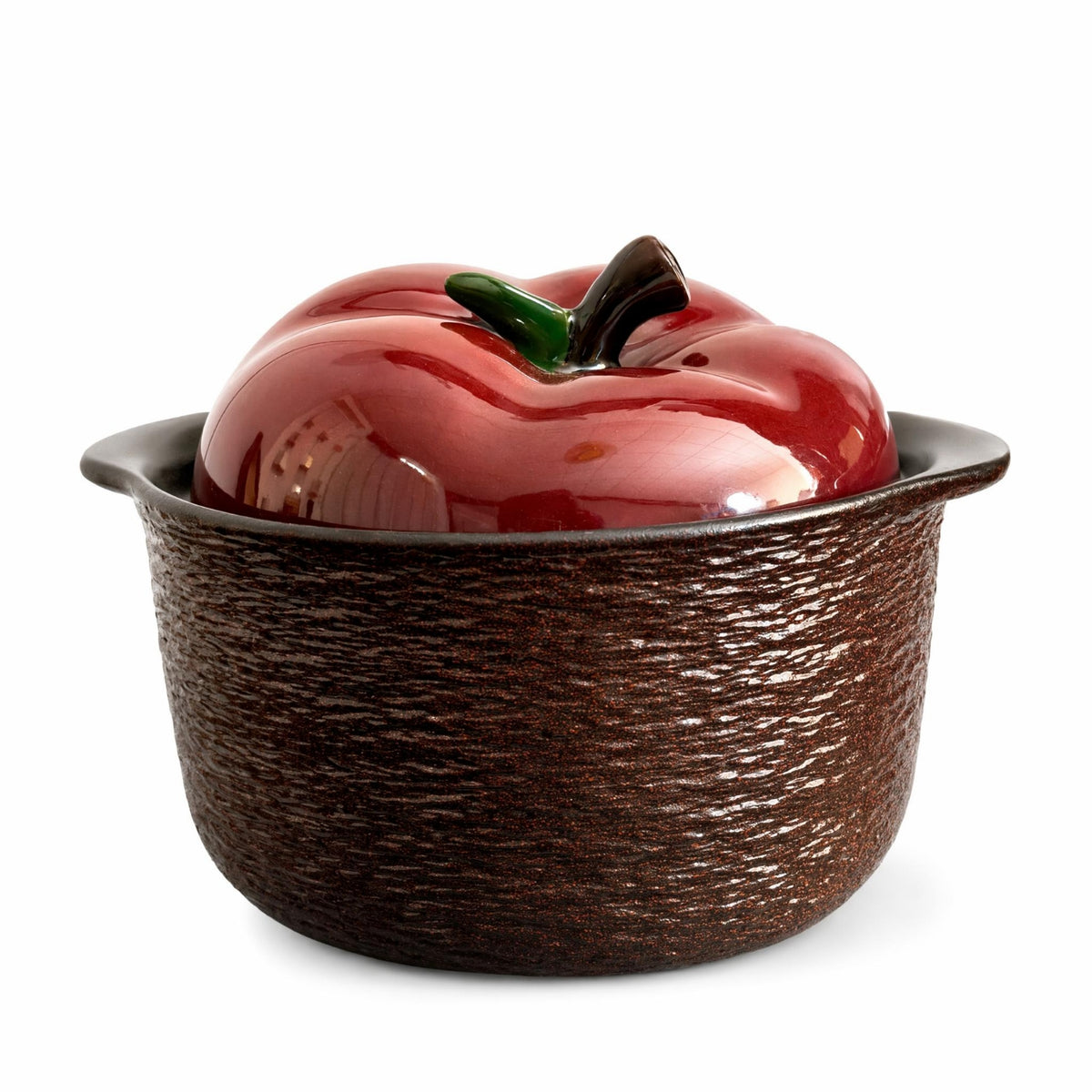 Ceramic Casserole Pot Stone-Textured Ceramic Casserole with Lid Deep for Kitchen