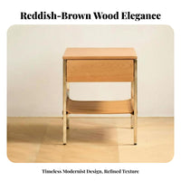 Single-Drawer End Table Modernist Inspired Nightstand space-saving Size for Living Room