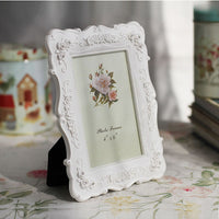 White Rose Photo Frame (Modern Minimalist, Multiple Sizes)
