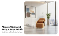 Upholstered Tub Chair Modern Design Reception Furniture High-Resilience Foam Seat Plush Fabric for Business Owners, Adults