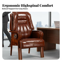 Reclining Computer Chair Managerial Decompresssign Rotating Seat Highspine-Supporting Thick Padding for Managerials