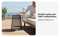 4 Pieces 4-Piece Woven Conversation Group Weather-Resistant Patio Set for Adults