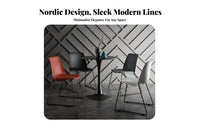 Nordic Design Dining Chair Lightweight Minimalist Metal Leg Chair Space-Saving