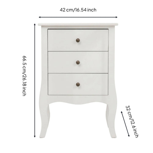 Wooden Bedside Cabinet Painted Finish Drawer Nightstand Wood Bedside Cabinet for Bedroom