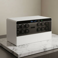 Drawer Watch Winder Biometric Lock Automatic Watch Winder Leather Finish Lockable for Wardrobe, Home