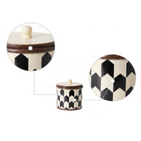 Trinket Box Geometric Jewelry Box Cylindrical for Vanity, Dresser