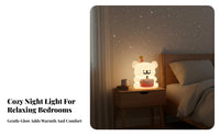 Romantic Gift Star Light Projector Music Box Walnut Wood Grain Finish Bedroom Atmosphere Light USB Powered for Women, Couples