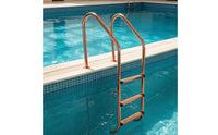 Three-Rung Pool Ladder Stainless Steel Pool Ladder with Handrails No-Holes Required for Backyard