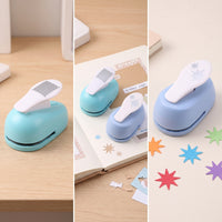 Portable Lever Craft Punch Compact Handheld Paper Punch Palm-Sized Labor-Saving for Crafters, Classroom Crafts