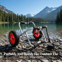 Foldable Kayak Cart 75kg Load Capacity Kayak Cart Foldable Boat Trolley Includes Fastening Strap Small Boat Trolley for Docks