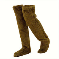 Soft Fuzzy Socks Soft Fuzzy Socks Cozy Leg Warmers Stretchy for Women