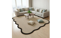 Waterproof Irregular Shape Floor Mat Easy to Clean Large Living Room Rug Wear-Resistant Modern Geometric Carpet Skin-Friendly for Bedroom