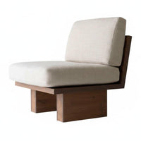 Upholstered Couch with Wooden Frame Nordic design Modern Accent Sofa Japanese Aesthetic snug for Guesthouse Owners, Lounge Area