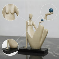 Abstract Sculpture Smooth Abstract Statue Textured for Office, Art Lovers