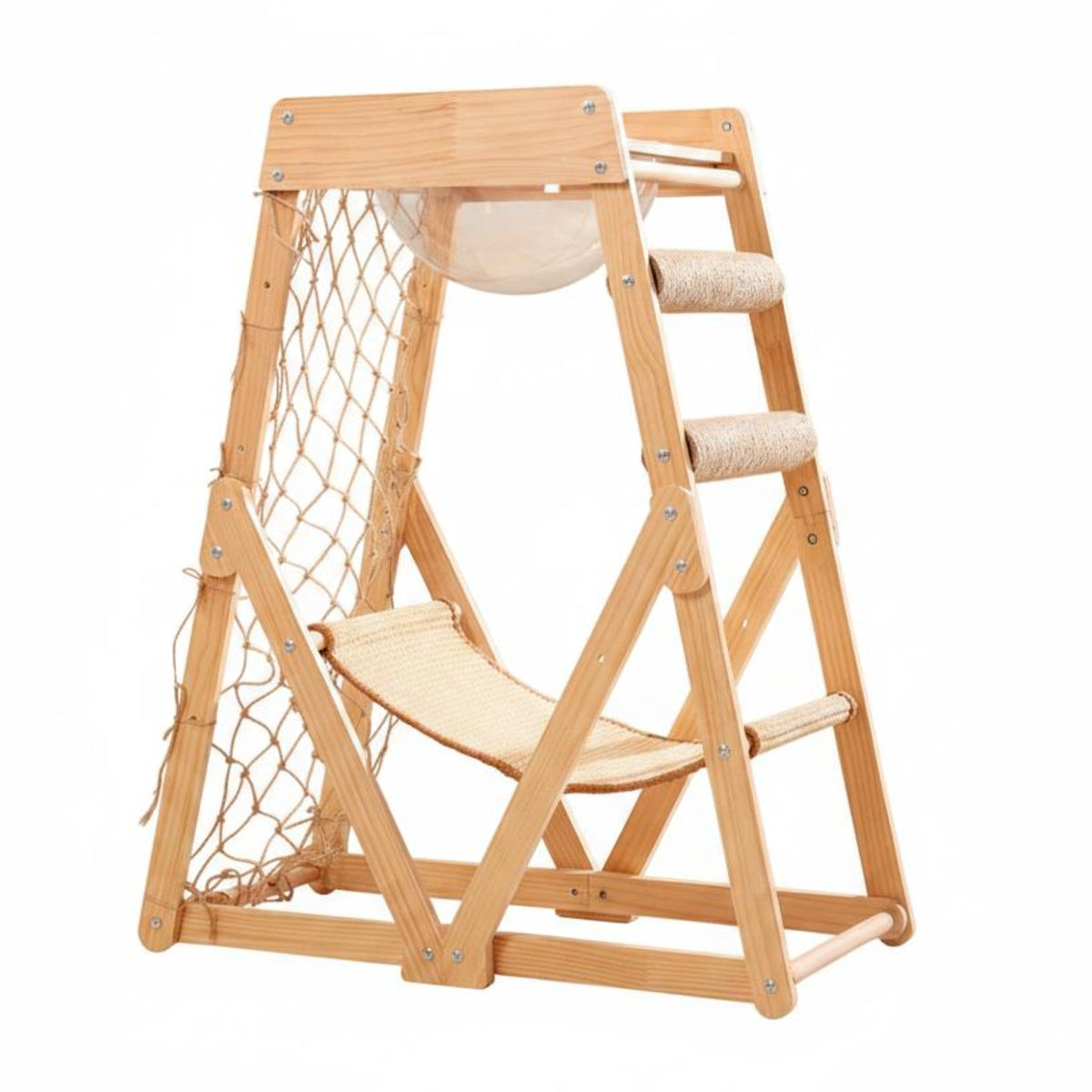 Wooden Cat Perch enduranceResistant Sisal Feline Furniture No Shedding