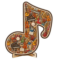跨境亚马逊创意热销个性便携式Instrument Jigsaw Puzzle音符拼图