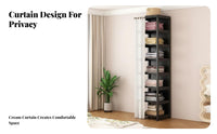 Adaptable Open Wardrobe Multifunctional Freestanding Closet with Shelves and Hanging Rails sturdyDuty Rust Resistant for Renters