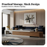 Extendable TV Stand and Coffee Table Set New Chinese and design Extendable TV Stand and Coffee Table pair Space-Saving Living Room Furniture for Lounge Area