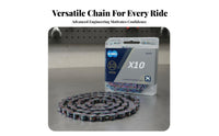 Cycle Chain High Durability Bike Chain Reusable Connecting Link Drivetrain Part for Mountain Bikers, Commuters, Competitive Workshop, Garage