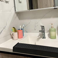 Silicone Sink Rim Splash Guard Long Rectangular L-Shaped Sink Splash Guard