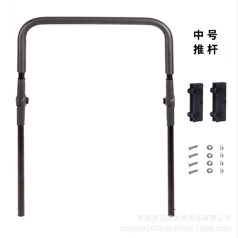 Foldable Outdoor Camping Cart with Detachable Push Rod Accessories