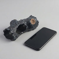 Realistic Driftwood Aquarium Cave Decoration, Large Hollow Tree Trunk Caves and Hides for Aquatic Life, Prawn and Reptiles