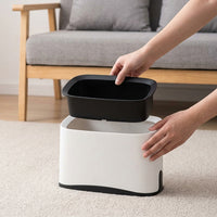 Small Waste Bin, 1.5L Rectangular Desk Bin, Open Top Waste Paper Basket for Students & Home Office, Synthetic Polymer