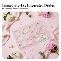 Compartment Jewelry Holder Transparent Clear Acrylic Organizer Tray Divided Earring Accessories Storage Containers for Closet