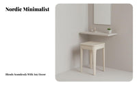 Stackable Square Stool Space-Saving Square Stackable Stool Versatile for Bedroom