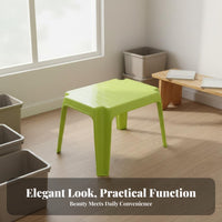 Easy to Clean Kids Plastic Table and Chair Set Long-Lasting Childrens Plastic Table Space-Saving children's Play Chair Rounded Edges for Toddlers, Preschoolers, Kindergarten, Daycare, Living Room, Classroom