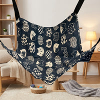 Cat Hammock Cage Hammock, Cat Swing Hanging Cat Bed, Fleece Indoor Resting Place with Adjustable Straps, Warm Pet Cage Accessories for Home