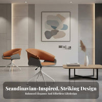 Upholstered Pedestal Chair Adjustable Height Seating Furniture Modern look