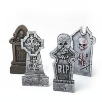 Halloween Tombstone Prop Black and White Foam Tombstone Decoration 3D Look