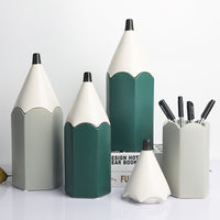 Ceramic Pencil Holder with Geometric Pattern, Minimalist Style