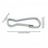304 Stainless Steel Drapery Fastener Hook, sturdyDuty Hanging Organizer, Multi-Purpose Keychain Connector, Rust-Resistant Silver