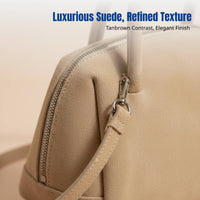 2025 Fall Winter Suede Underarm Bag, Classic Bowling Tote, Large Capacity, Relaxed Design