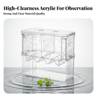 Double Tier Aquatic Hatchery Multifunctional Aquatic Habitat Separation Box Buoyant Guppy Breeder Connects to Aeration Device