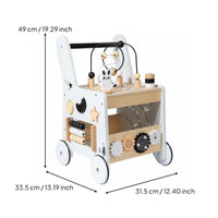 Young Child with Wheels Develops Fine Motor Skills Wooden Infant Push Pusher for Young Children, Infants