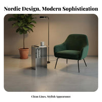 Bedside Stand Nordic Design Curved Metal Accent Table Minimalist Design