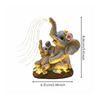 Solar Garden Elephant Decor Waterproof Solar Elephant Statue Gift Idea for Yard