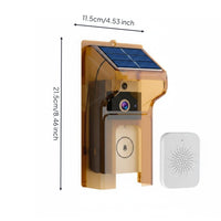 Solar Visual Entry Chime Rain Cover Smart Entry Chime Camera Two-Way Talk