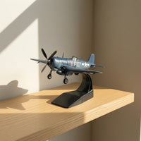 Static F4U-1 Corsair Model Highly Detailed F4U Corsair Model Authentic Diecast Fighter Jet Premium for Office Decor
