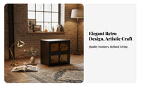 Printed 2-Drawer Nightstand Oriental Pattern for Entryway, Homeowners, Students