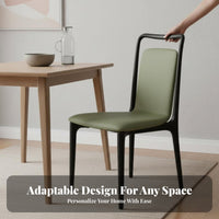 Upholstered Chair with Curved Backrest Nordic design Upholstered Wooden Side Chair Easy Assembly Multifunctional for Dining Room