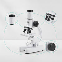 Microscope with Light Educational Desktop Microscope Toy Beginner Adjustable for Students, Home, Classroom