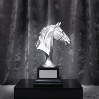 Horse Head Statue Shiny Finish Equestrian Award Statue Majestic Design