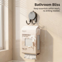 Suction Cup Hooks for Kitchen Wall, No Drilling Strong Adhesive Towel Heavy Duty Hanging for Shower ABS Mounted